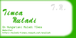 timea muladi business card